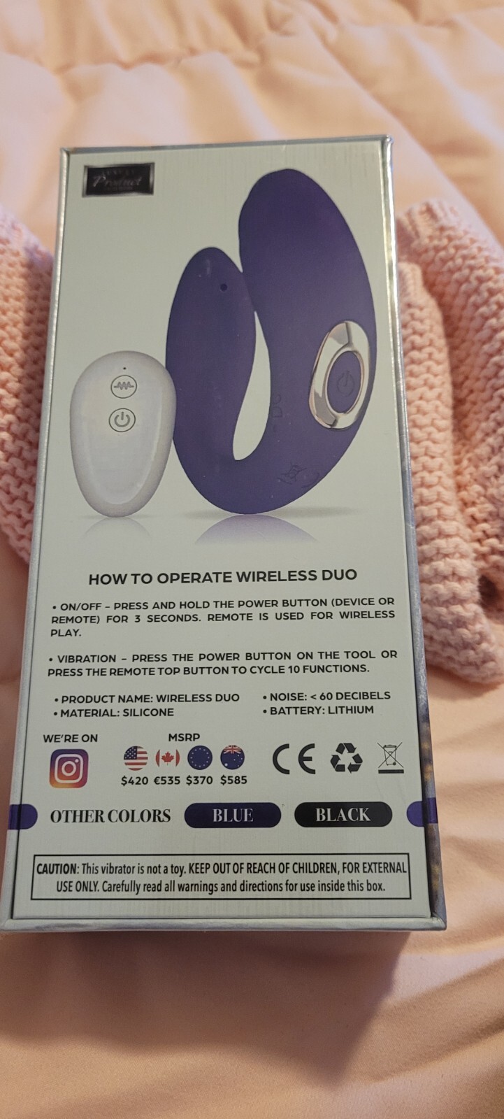 Solo-Me – Flawless Vibe Wireless Duo – Blue- New in box