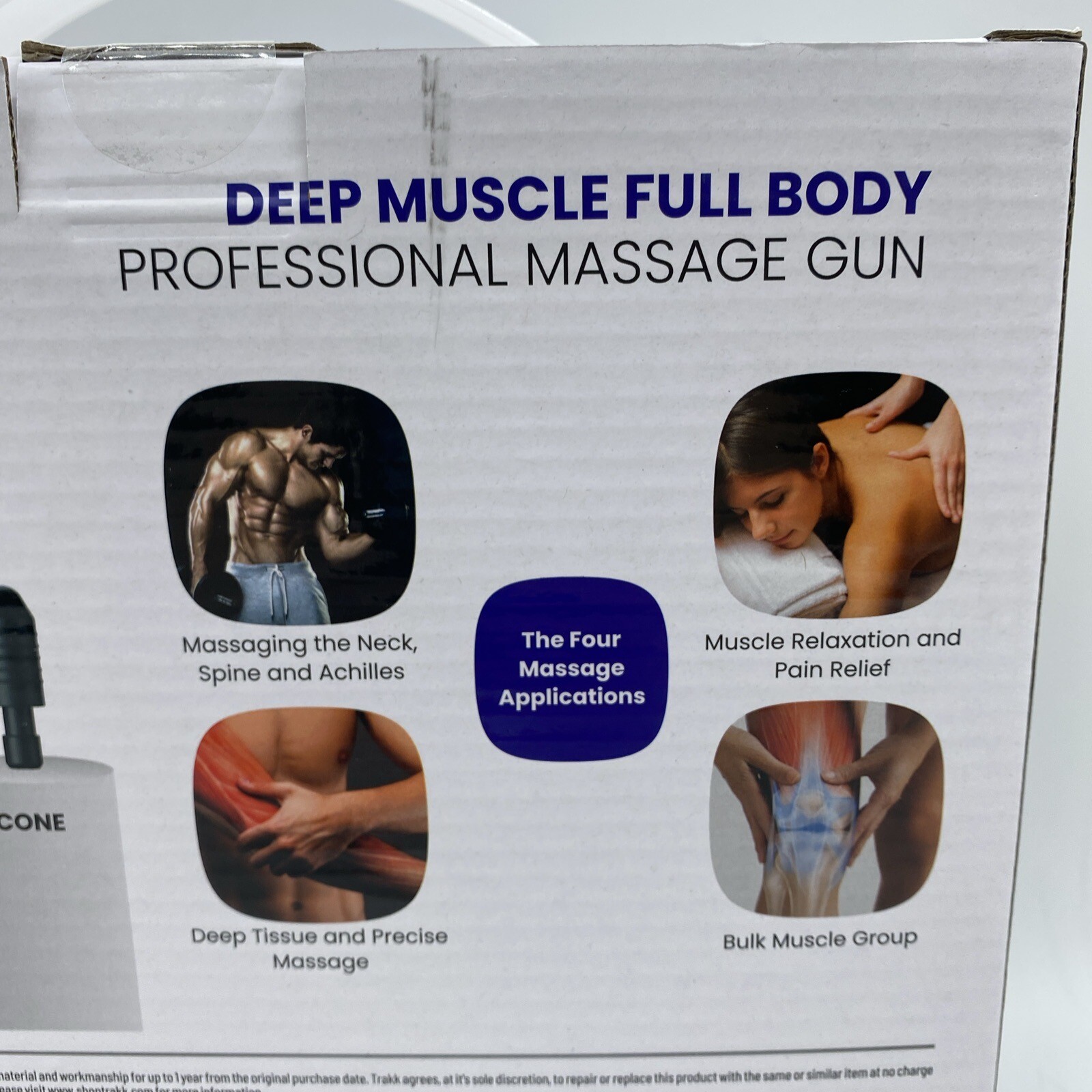 TRAKK GUN Deep Muscle Full Body Professional Massage 4 Attachment TR-M01-RAINCAM