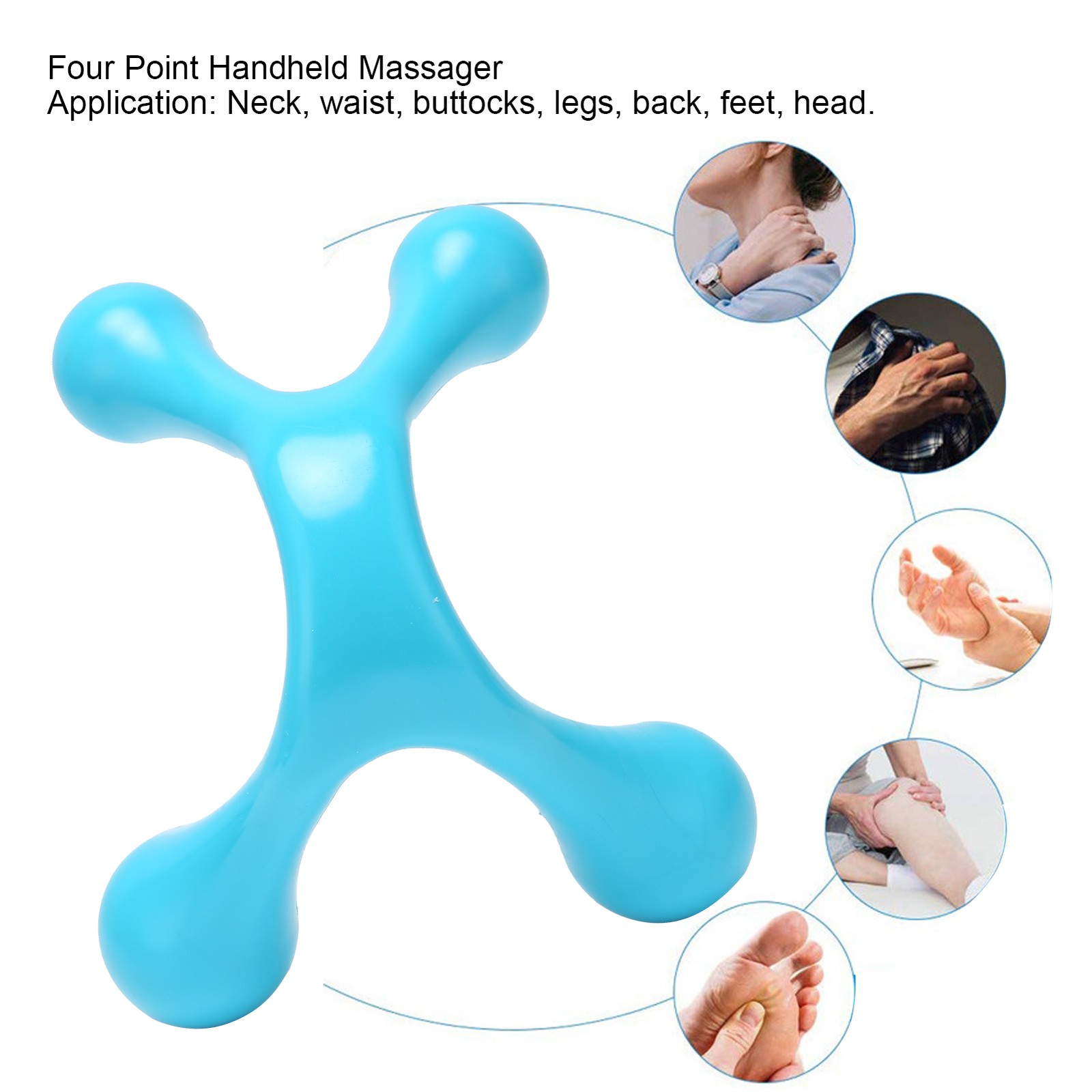 Four Point Handheld Massager Full Body Massage Tool For Waist Neck Foot Leg Head