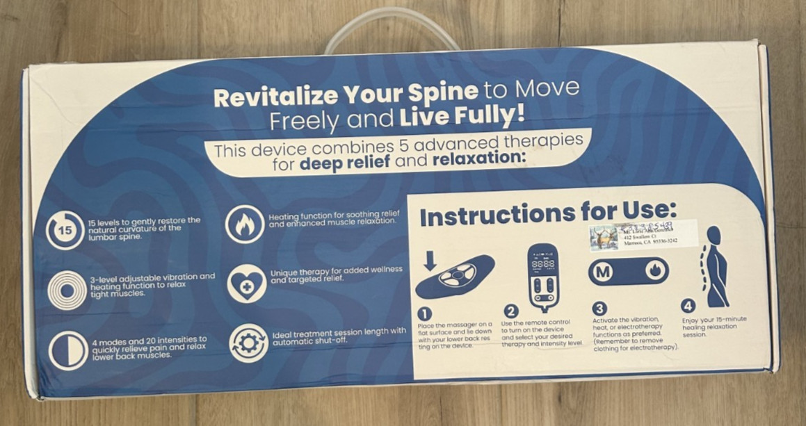 SmoothSpine Multi Therapy Pro 5-in-1 Back and Body Pain Relief System no charger
