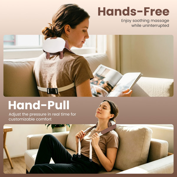 Adjustable Strap Neck Massager For Neck Shoulder Back Travel Office Home
