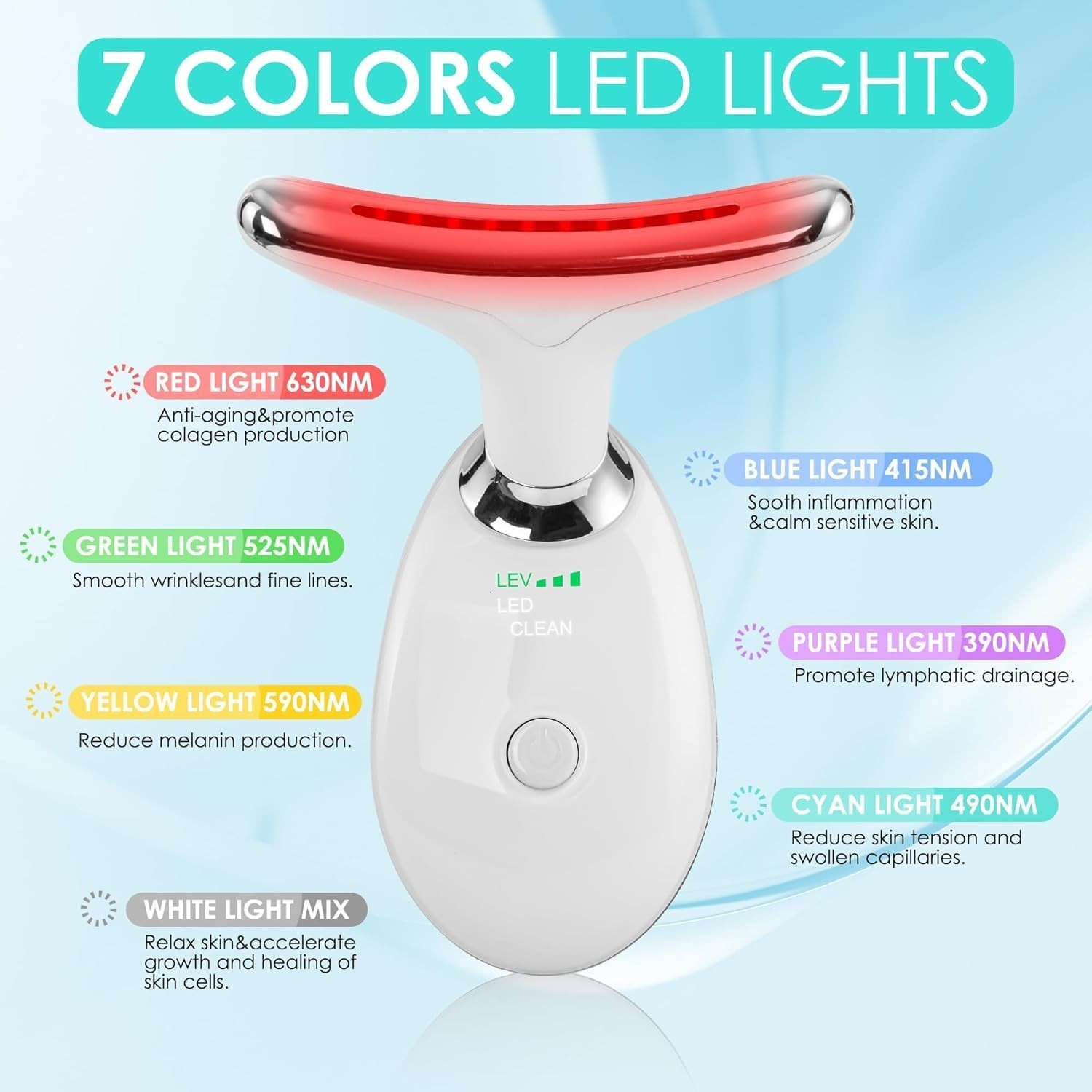 Rechargeable Skincare Wand with 7 Color Modes – Ideal for Moms & Friends