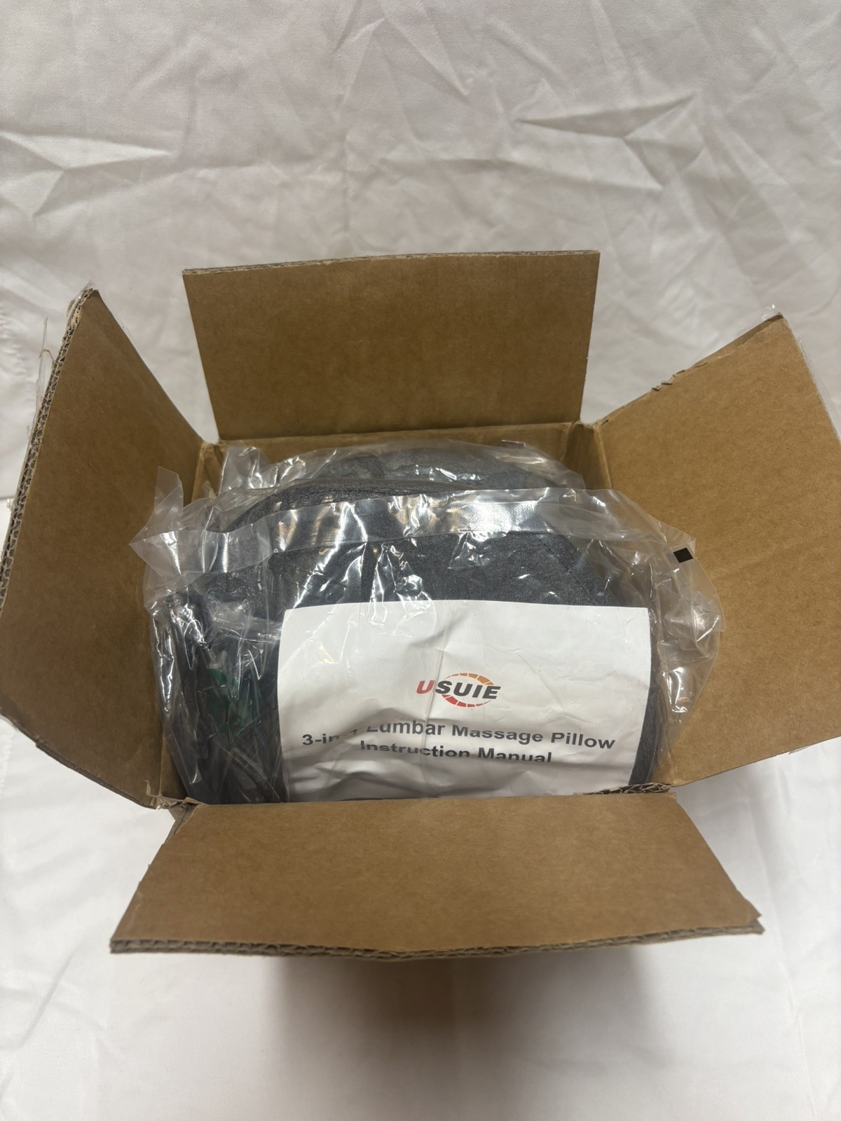 New Usuie 3-in-1 Electric Lumbar Support Pillow with Heat & Massage