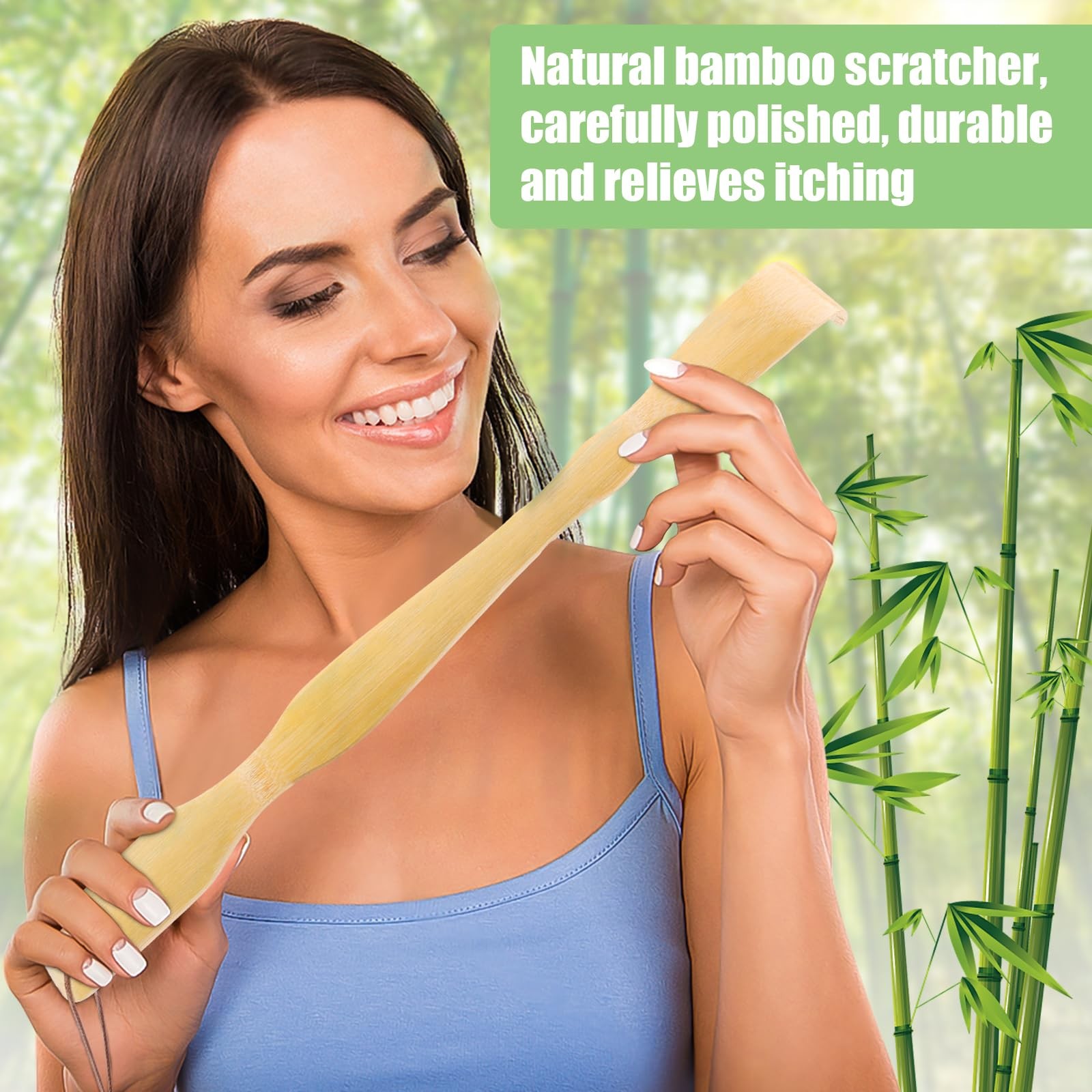 3 Pack Wooden Bamboo Back Scratcher for Adults Men Women, Gifts for Seniors,Sma