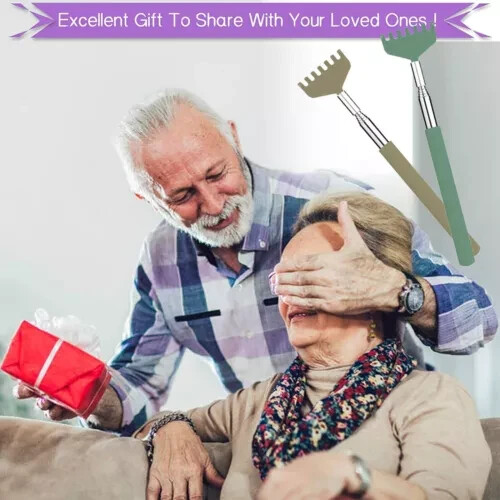 3X Bear Claw Telescopic Metal Extendable Back Scratcher Back Massager Gift