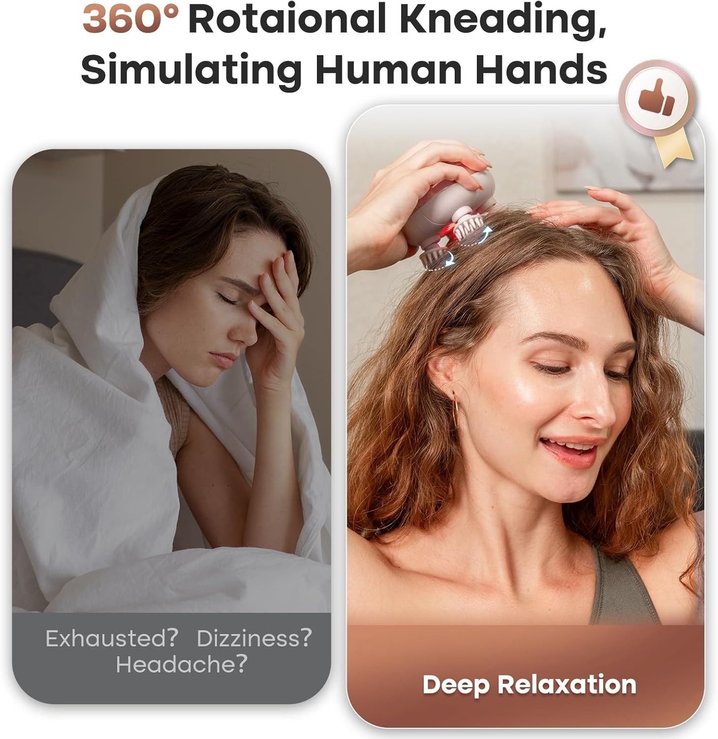 Portable Waterproof Scalp Massager – Relaxing Rechargeable Hair Massager Gift