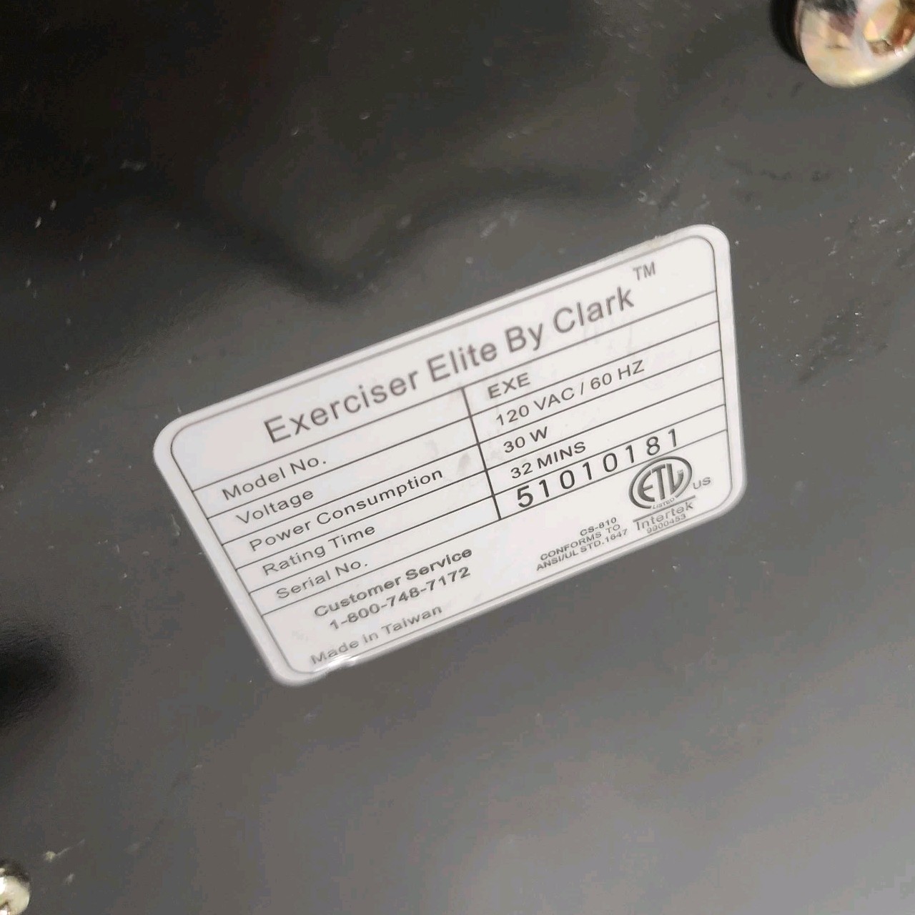 Exerciser Elite By Clark Model EXE Passive Aerobic Exerciser Machine