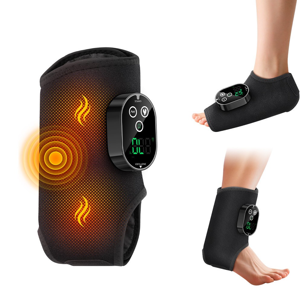 2 Pack Electric Foot Ankle Massager Pain Relief 6 Heat Levels, 3 Vibration Modes