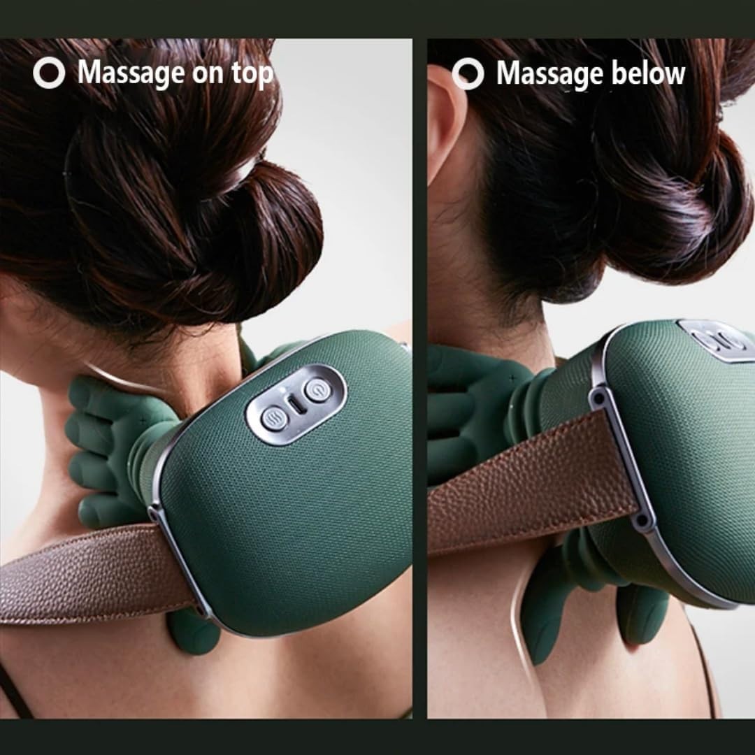Electric Neck & Shoulder Massager with Heat Shiatsu 4D Kneading Pain Relief NEW