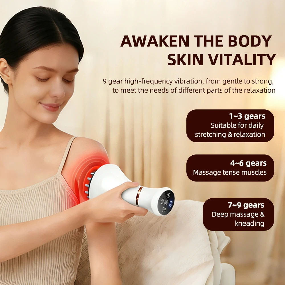 Electric Meridian Brush Vibration Guasha Body Massager Body Scraping Massage Com
