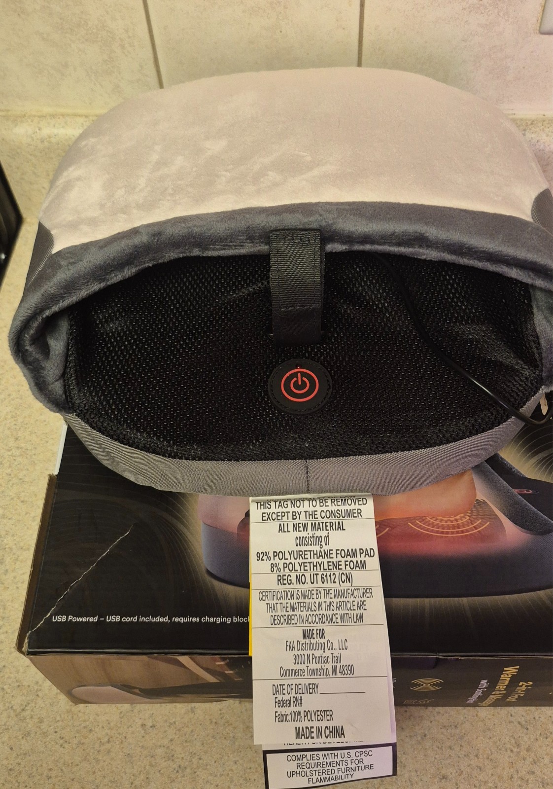 Homedics 2 In 1 Foot Warmer & Massager/Vibration MASSAGE SOOTHING Heat