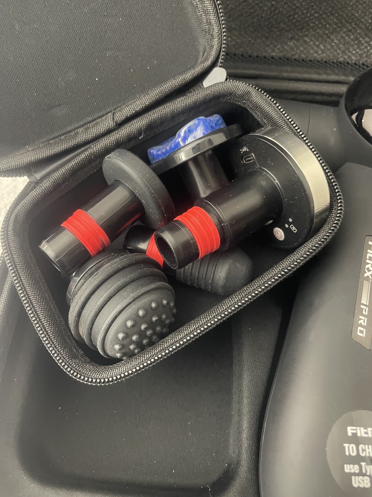 FitRx Pro Massage Gun With Carrying Case & Accessories Works
