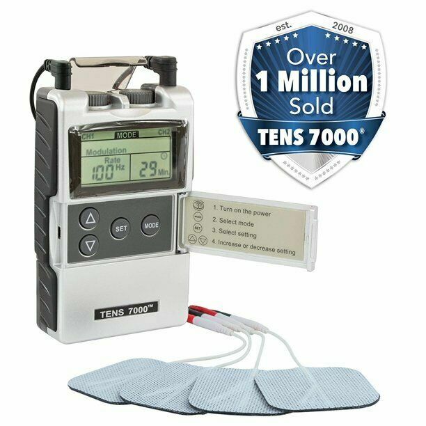 Roscoe TENS 7000 Digital Pain Management Unit OTC Muscle Stimulator