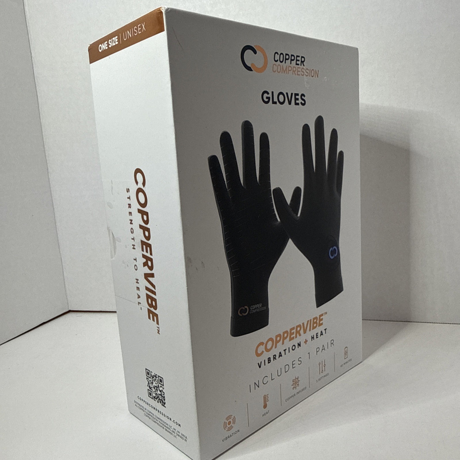 CopperVibe Vibration & Heat Gloves – Heated Hand Massage One Size Unisex