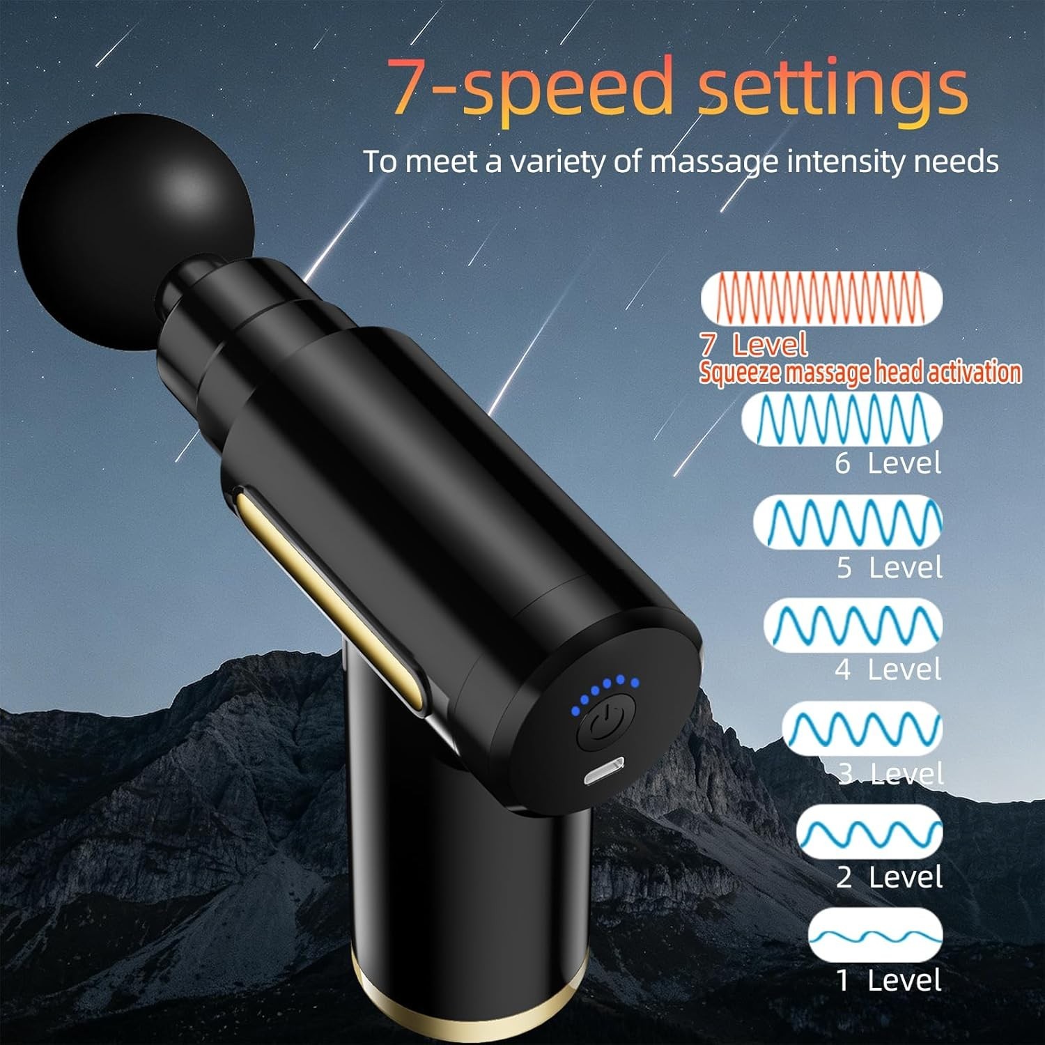 Massage Gun, Electric Massager, Suitable for Whole Body to Relieve Fatigue, R…