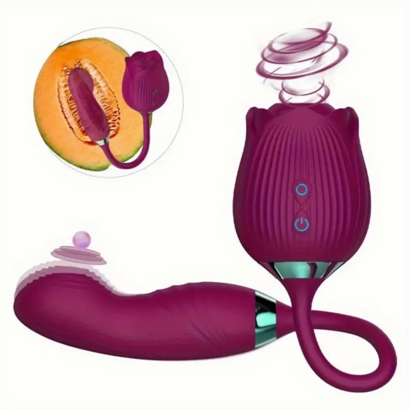 Multispeed-Personal-Massage-Rose-Vibrator-Licking-Massager-for-Women-Gift NEW