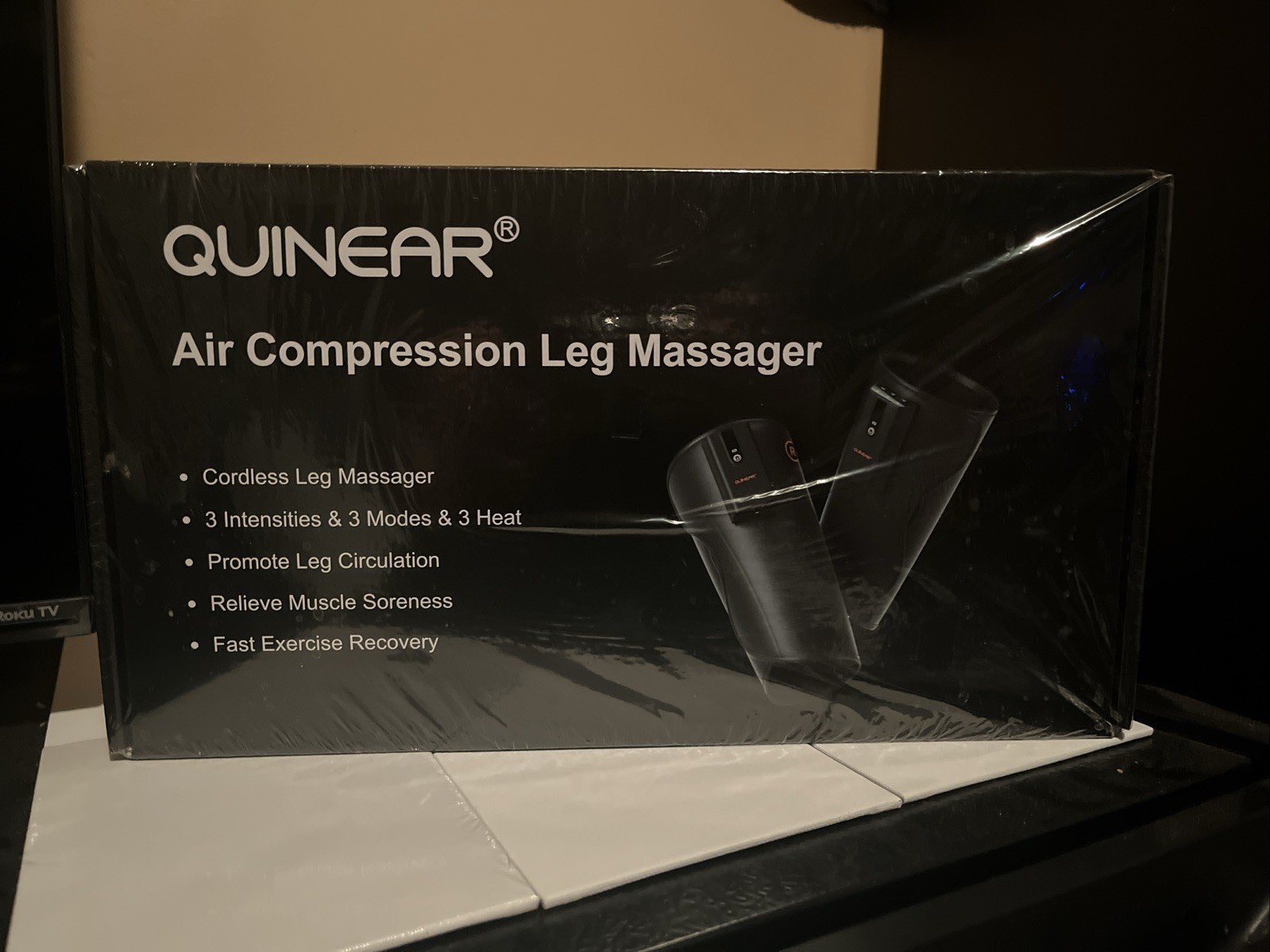 QUINEAR Air Compression Leg Massager. Cordless Leg Massager
