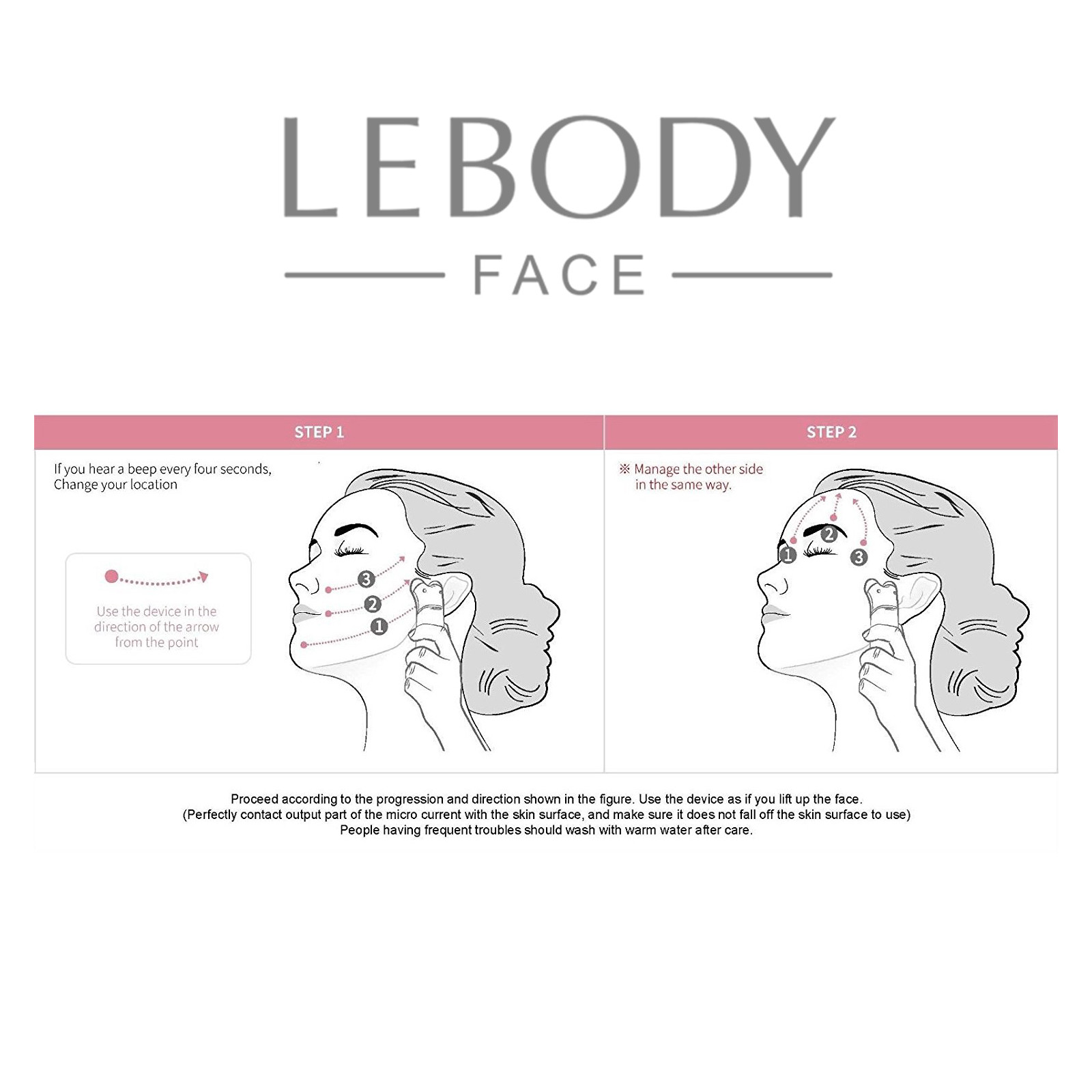 LEBODY FACE Micro-current Generator, Facial, Skin Care Toning Device Massager