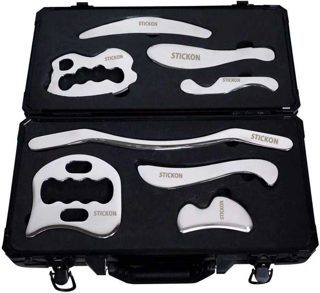Stainless Steel Gua Sha Scraping Massage Tool Set IASTM Tools GREAT Soft Tissue