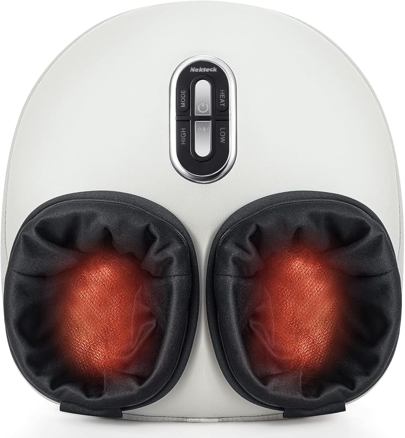 Nekteck Shiatsu Foot Massager Machine with Heat & Air Compression (White)