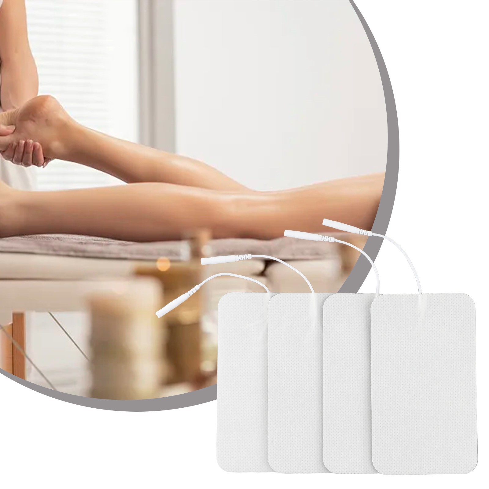 Professional Electrotherapy Replacement Patches 4 Pack 7×12 cm for Tens Units