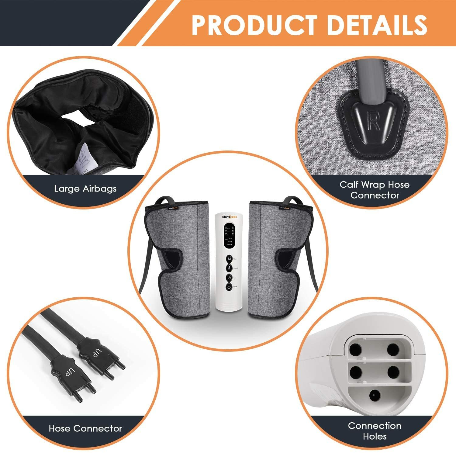 Leg Massager for Circulation, Air Compression Massage for Calves Feet and Arms