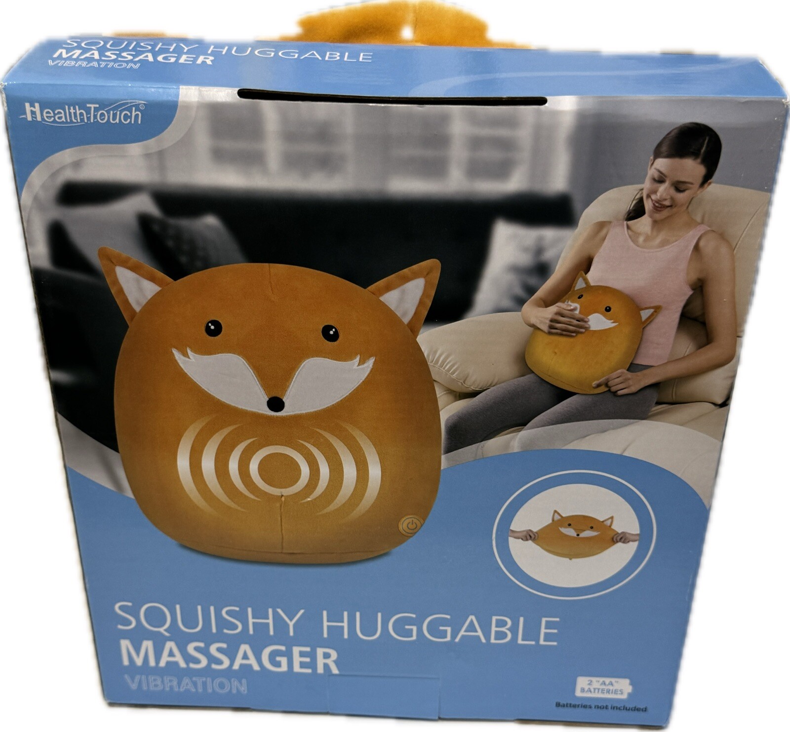 Health Touch Squishy Animal Massager – 12 inch Super Soft Fabric Cover, Massager