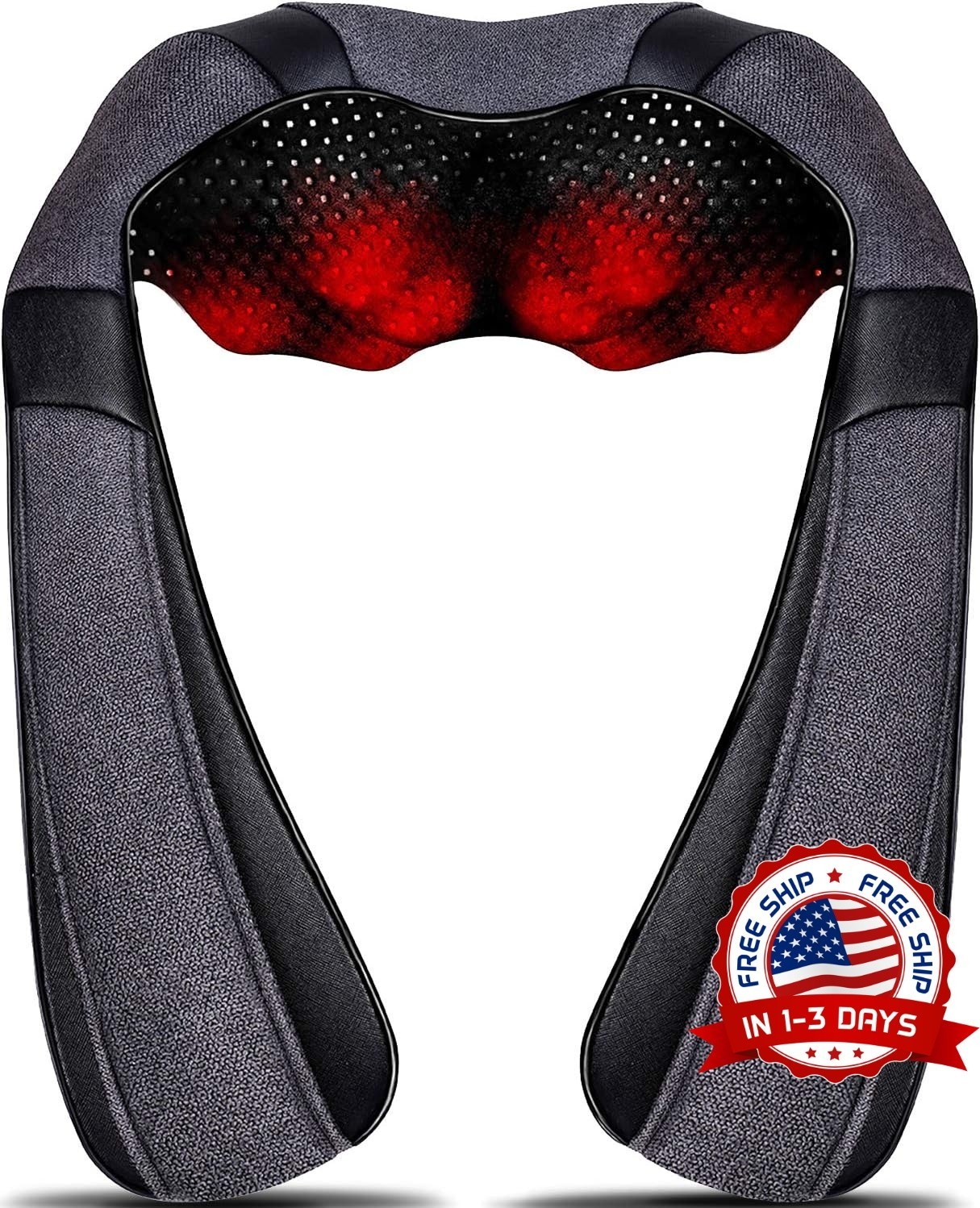 Masajeador Shiatsu de cuello y espalda con calor y diseño ergonómico NUEVO US
