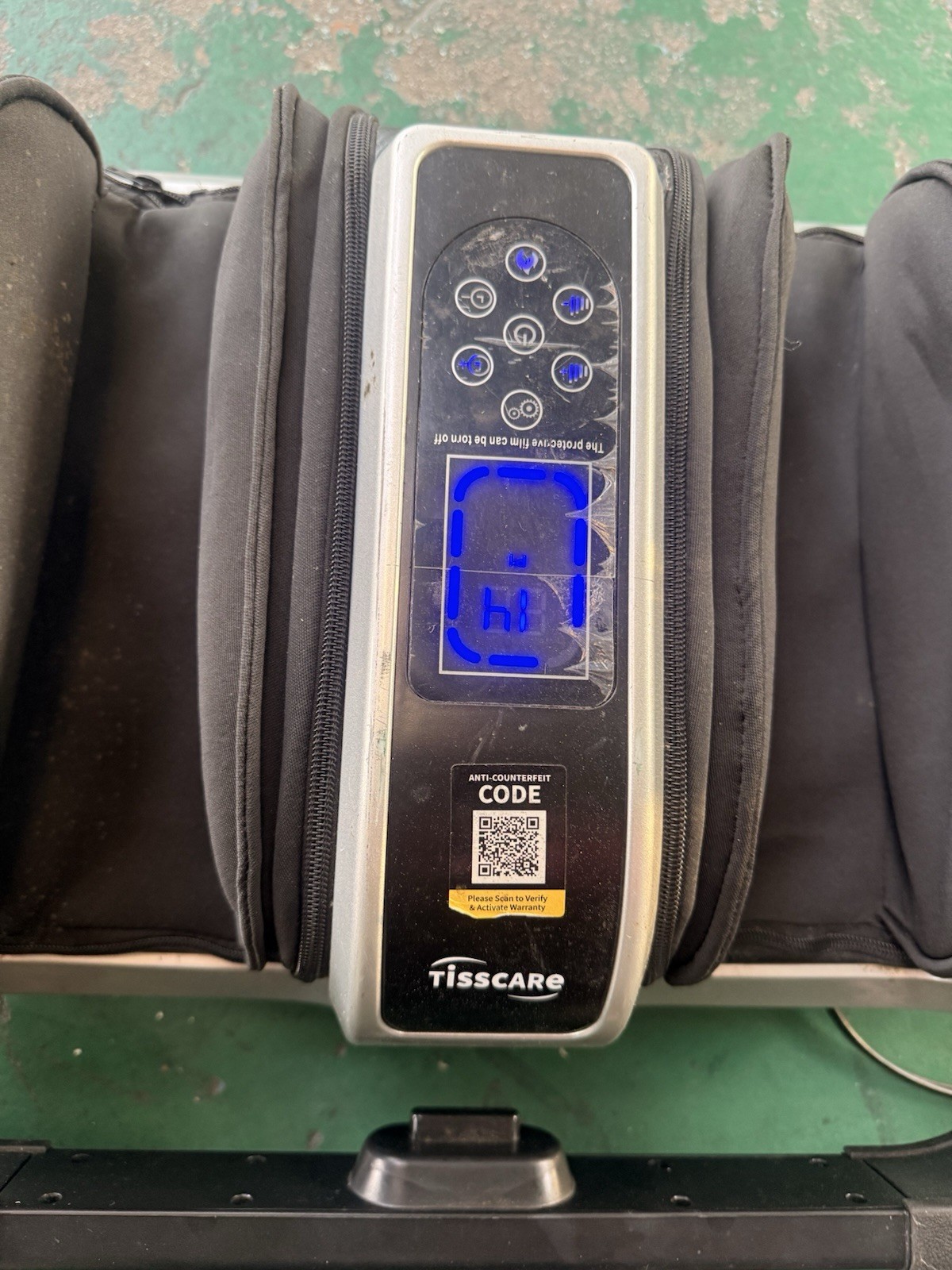 Tisscare Black Silver Foot Massage Machine, Multispeed, Electric Display