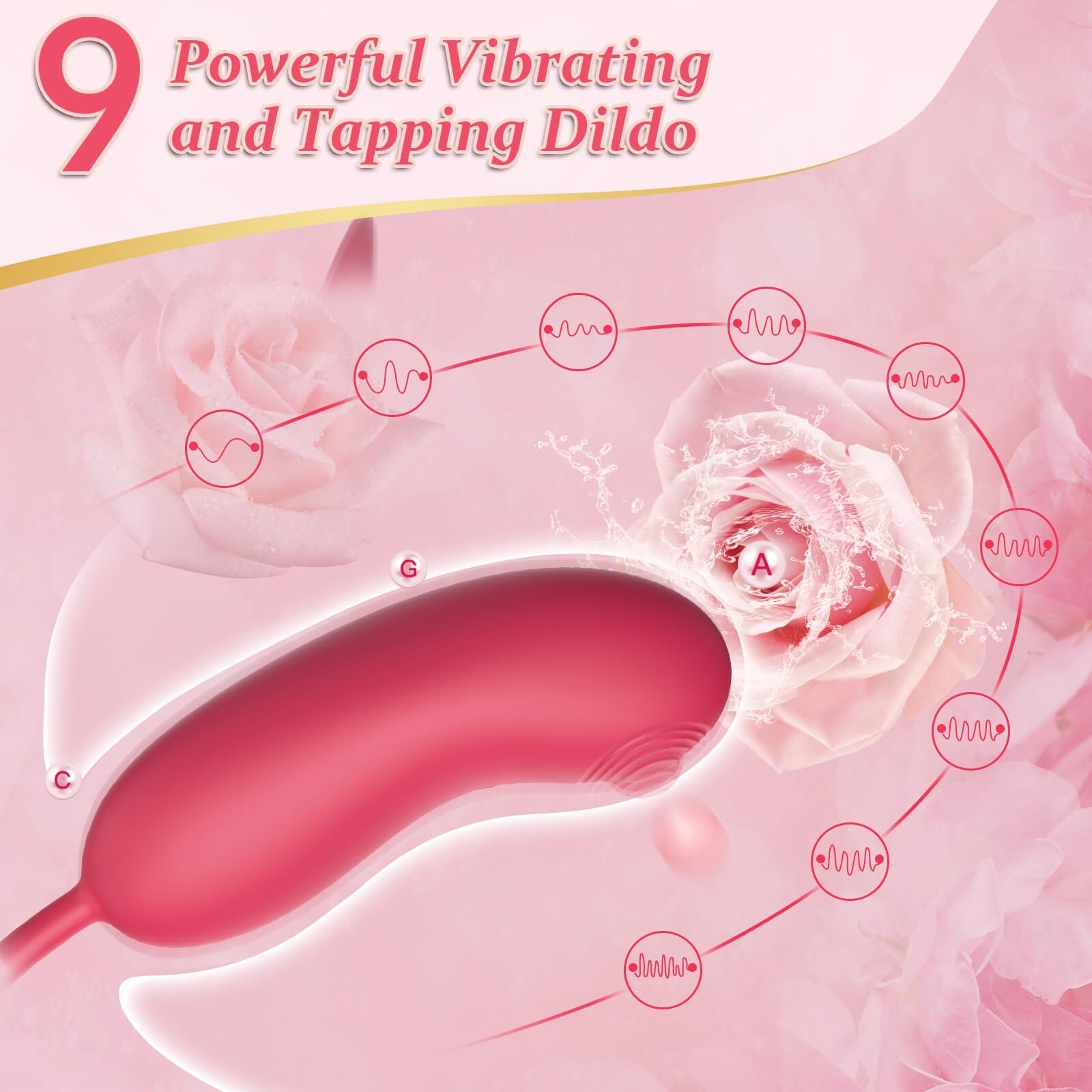 Rose Toys- 3in1 Toys Stimulator for Women with 9 Tongue & Thrusting