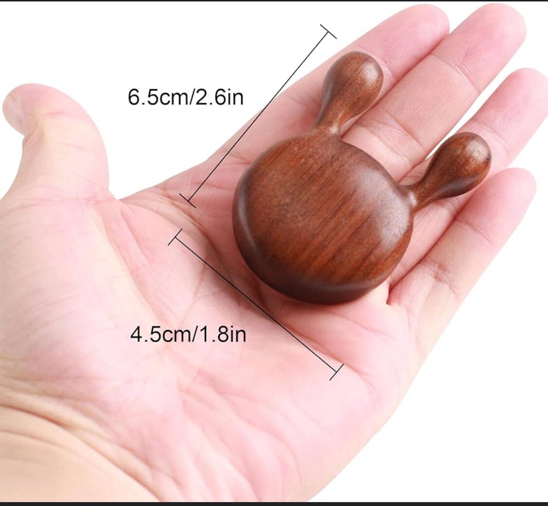 2PC Sandalwood Nose Shaper Facial Hair Skin Massage Lifter Wood Therapy Massager