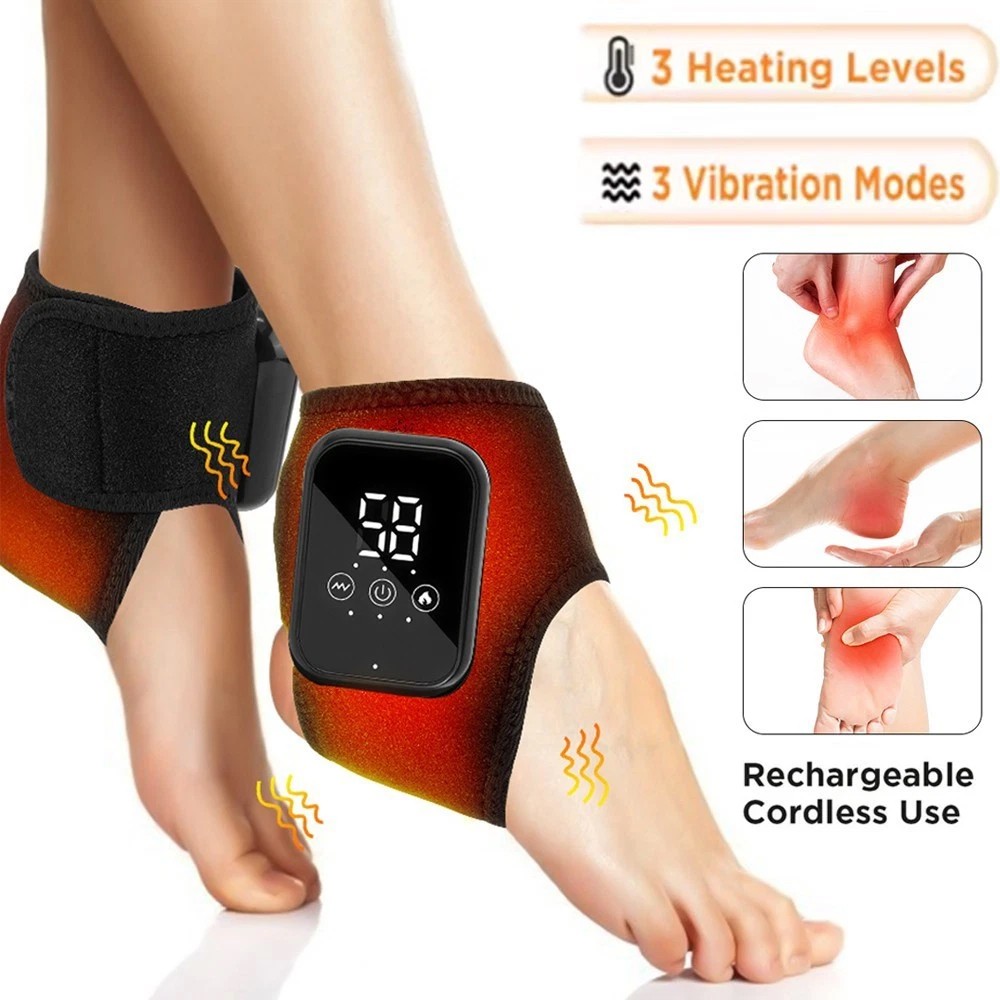 Cordless Foot Ankle Massager 3 Heat 3 Modes for Plantar Fasciitis Pain Relief US