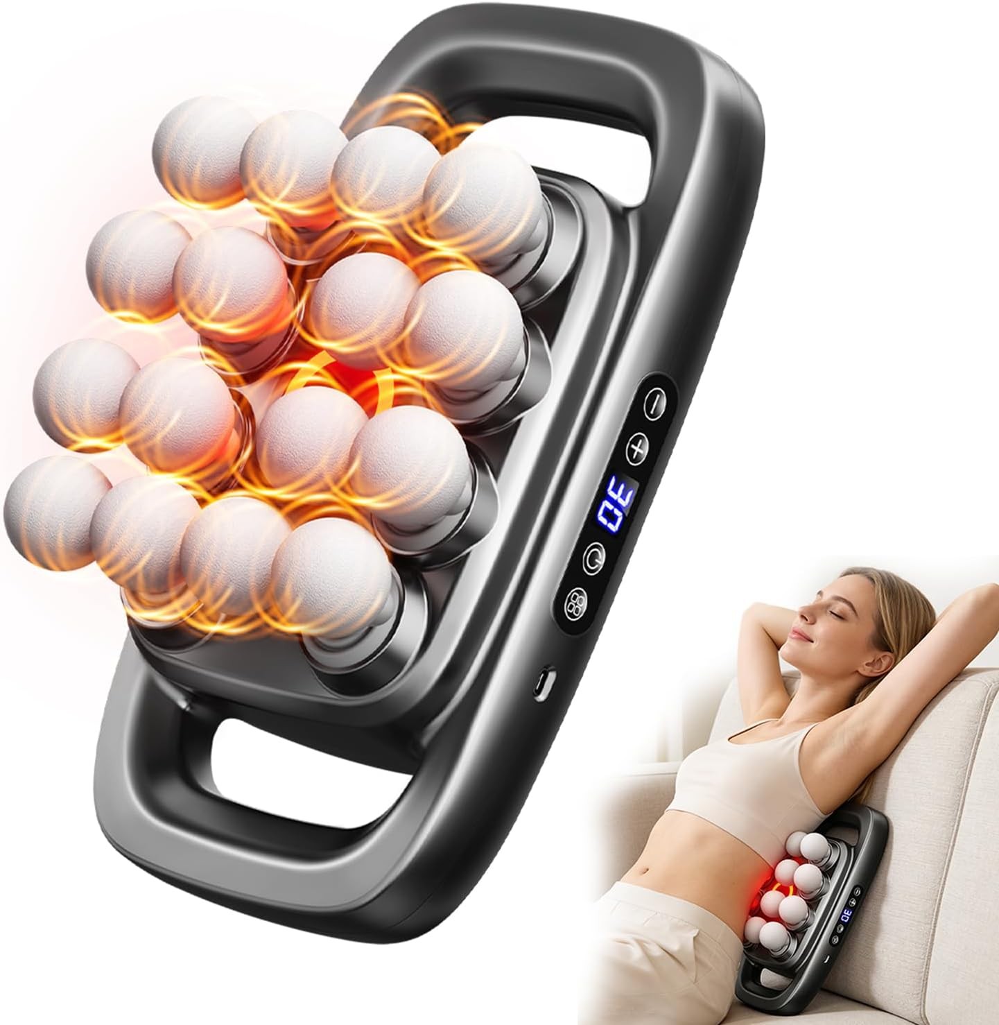 16 Head Massage Gun Deep Tissue Massager 3 Modes 30 Speed Levels Muscle Relax