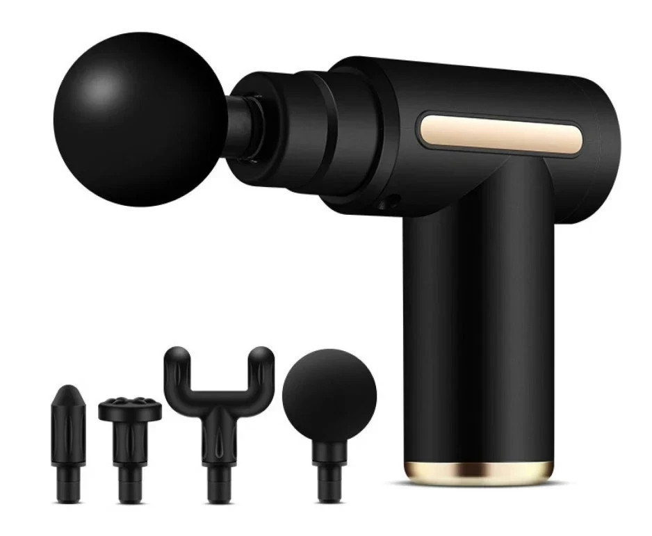 Massage Gun Percussion Massager Deep Tissue Muscle Vibrating Relaxing + 4 Heads