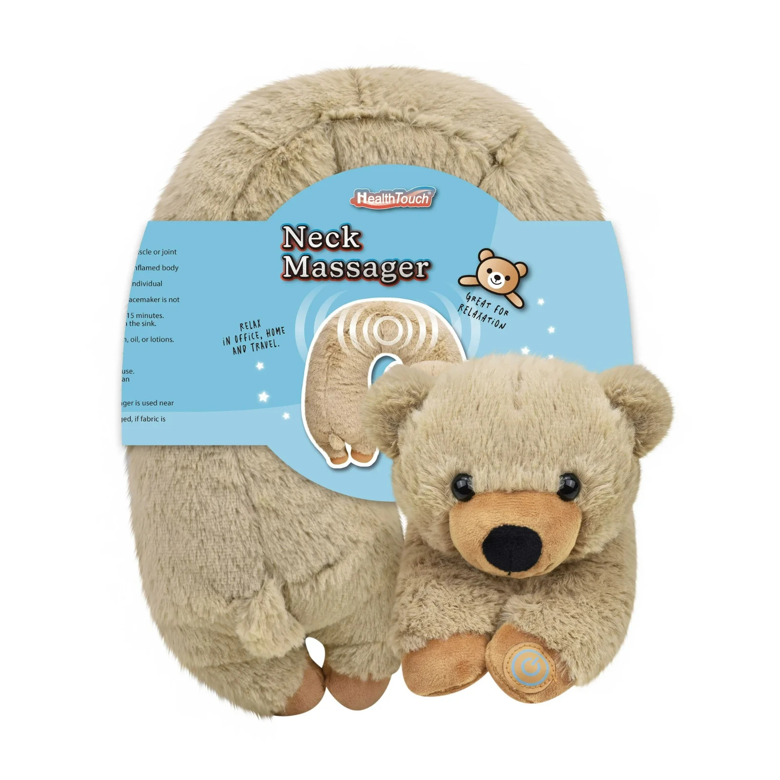 Health Touch Neck Massaging Massager Gift with Relaxing Vibration- Bear