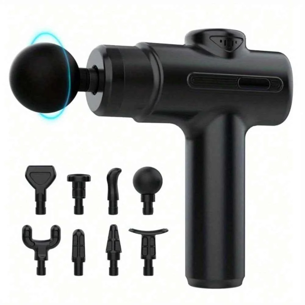 Deep Tissue Percussion Massage Gun – Professional Body Relaxation Device 8 Heads