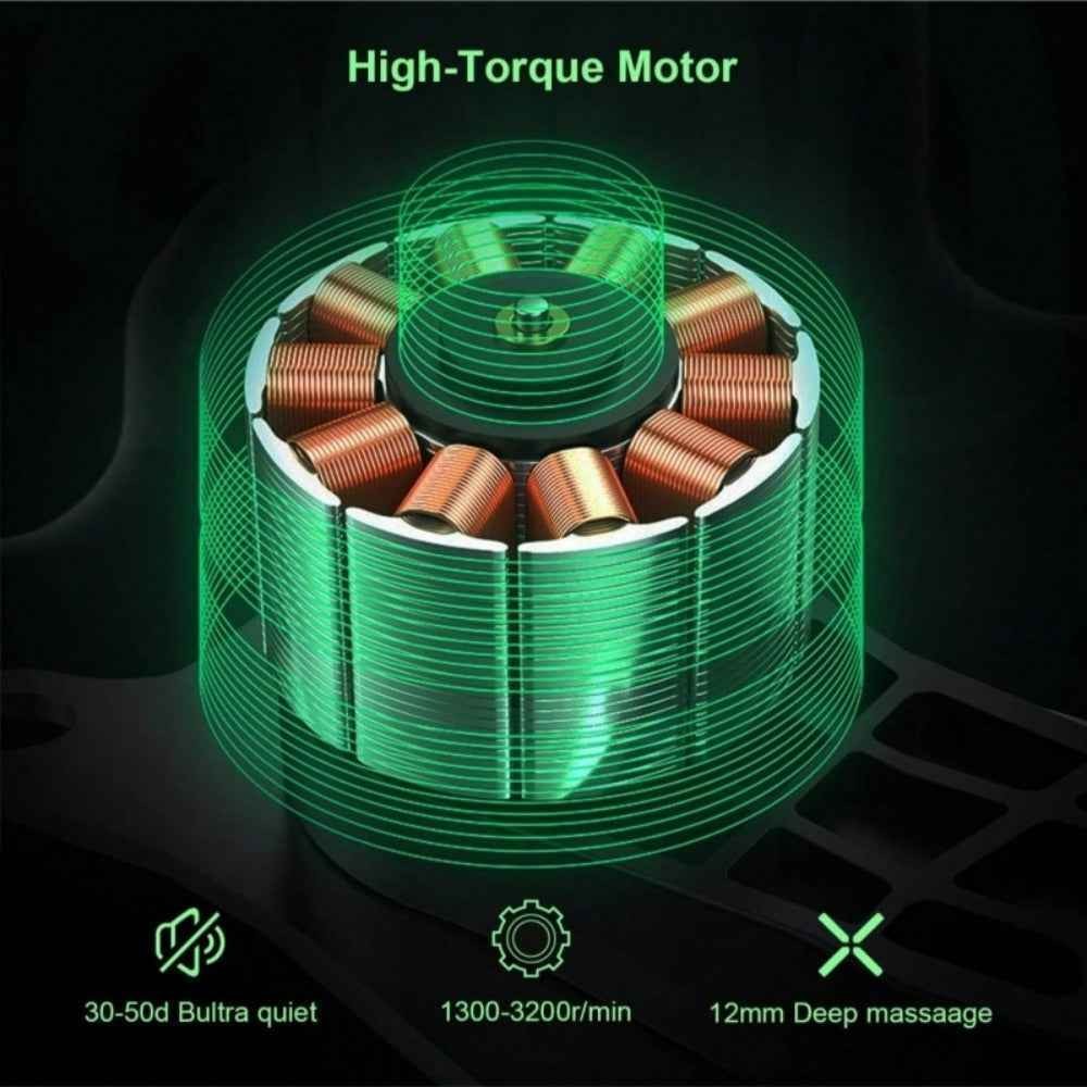 Deep Tissue Percussion Massage Gun – Professional Body Relaxation Device 8 Heads
