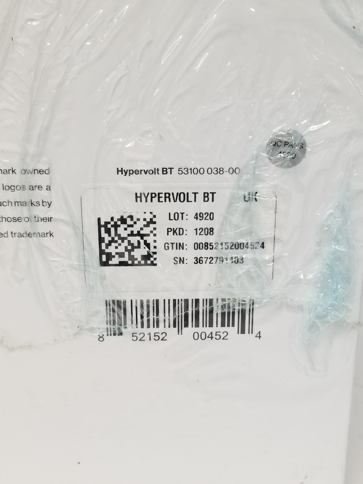 Hypervolt BT Handheld Percussion Massage Device