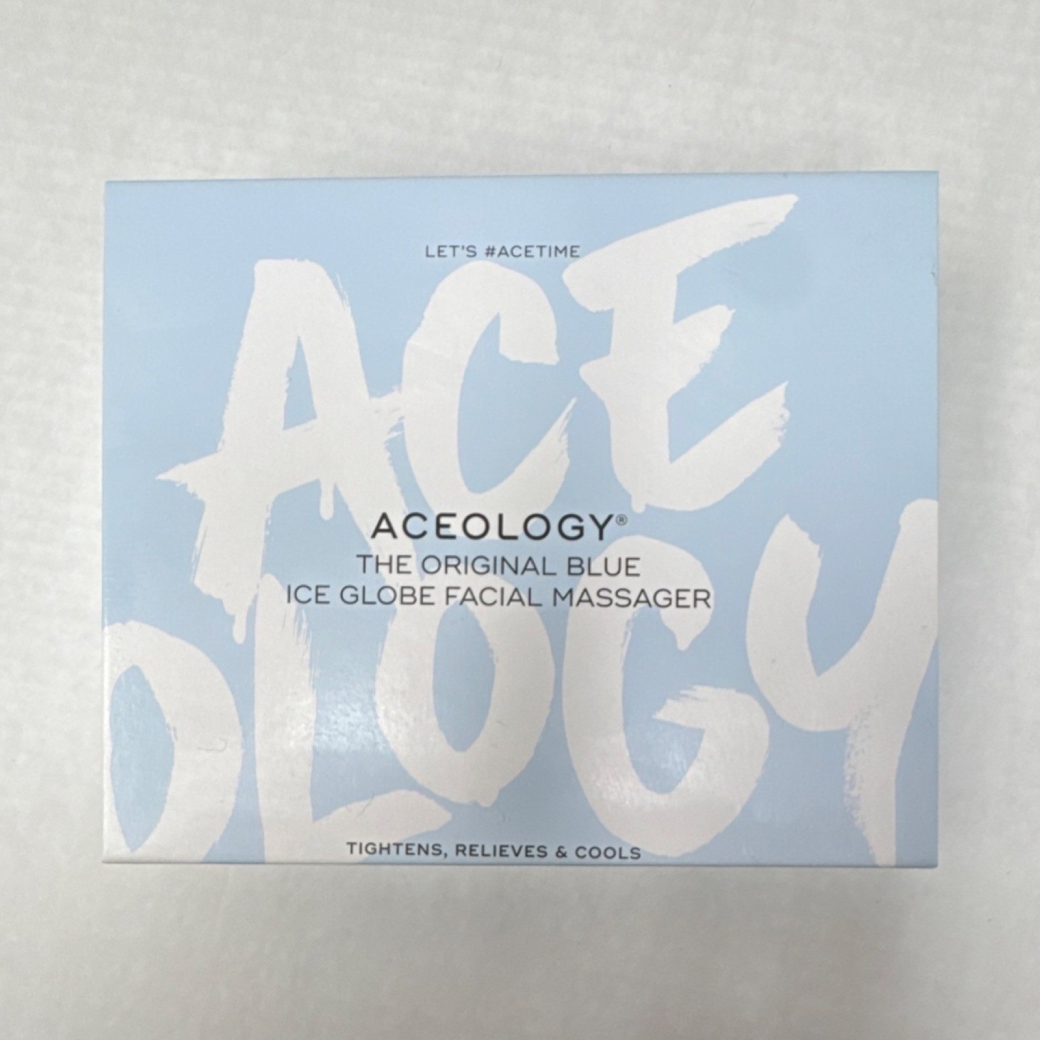 Aceology The Original Blue Ice Globe Cooling Pain Relief Handheld Face Massager