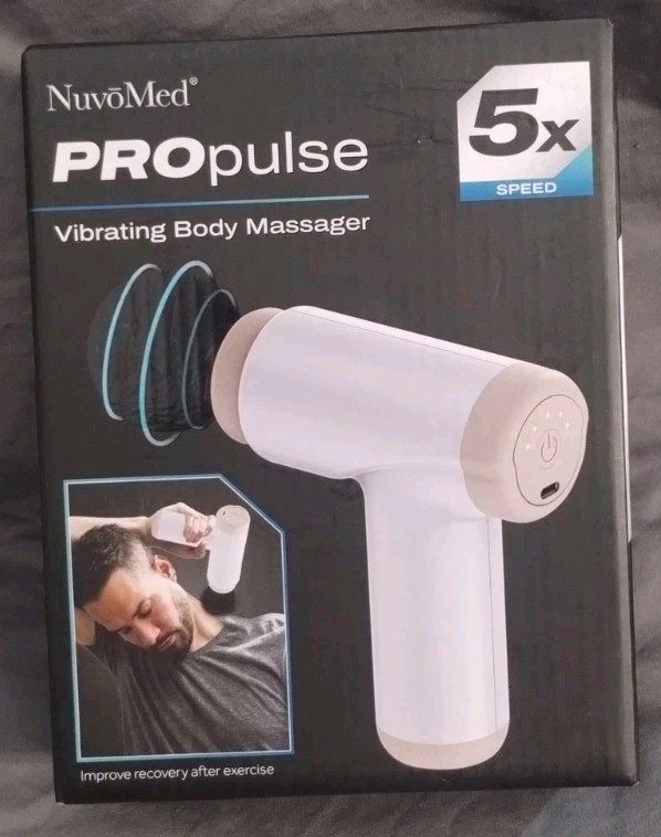 (4) NuvoMed PROpulse Vibrating Body Massager 5 Speeds Rechargeable Battery USB