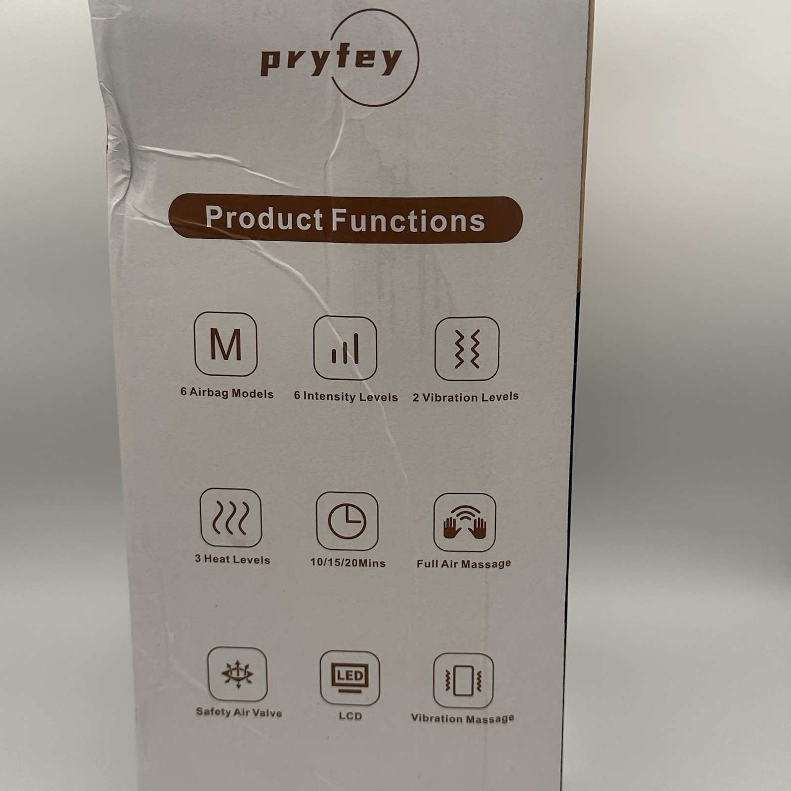 Pryfey Smart 360 Degrees Airbag Compression Heated Hand Massager