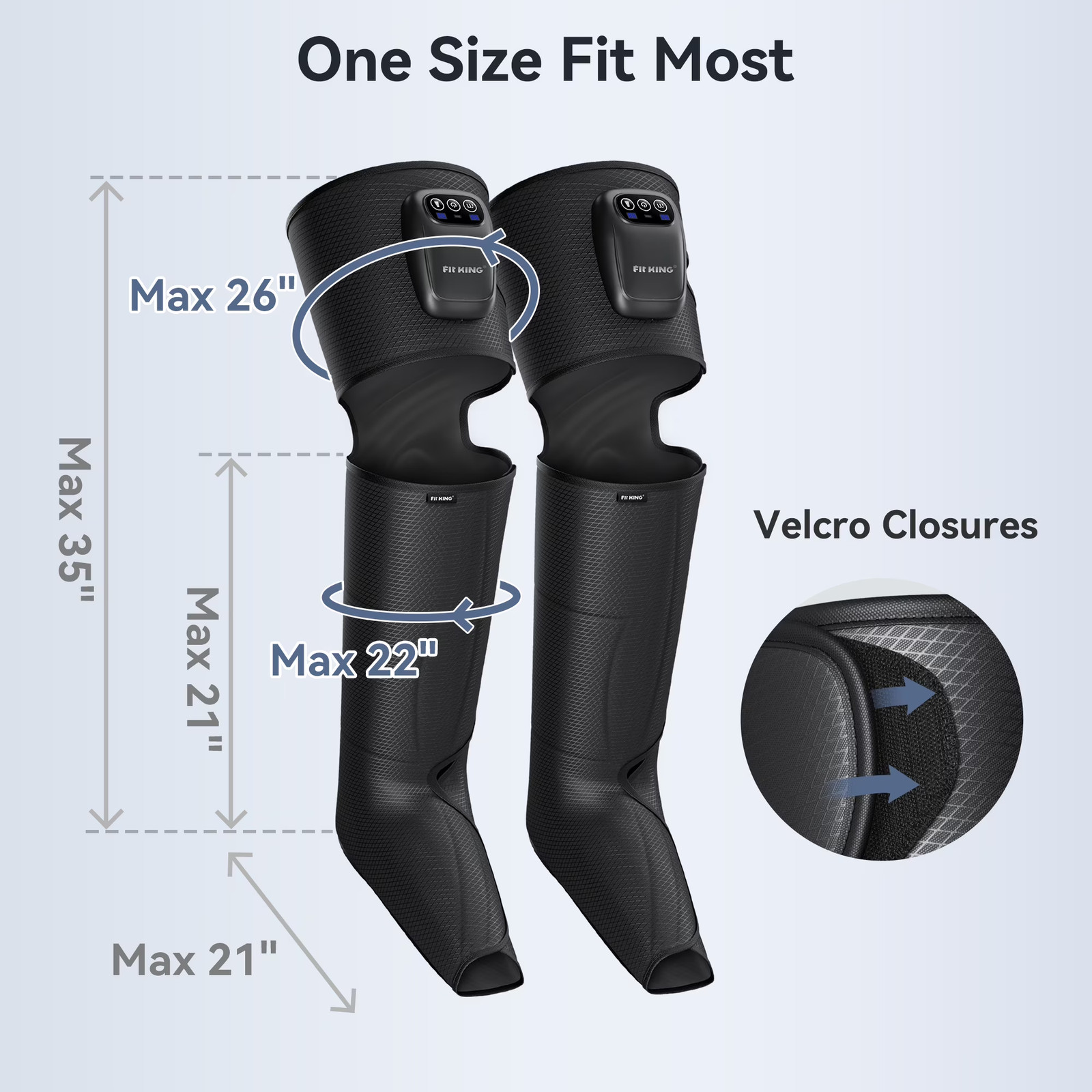 Cordless Full Leg Massager, Rechargeble Air Compression Massager for Foot and Le