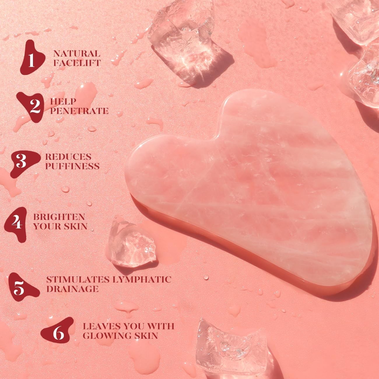 Elegant Rose Quartz Massager Set – Jade Roller & Gua Sha for All Skin