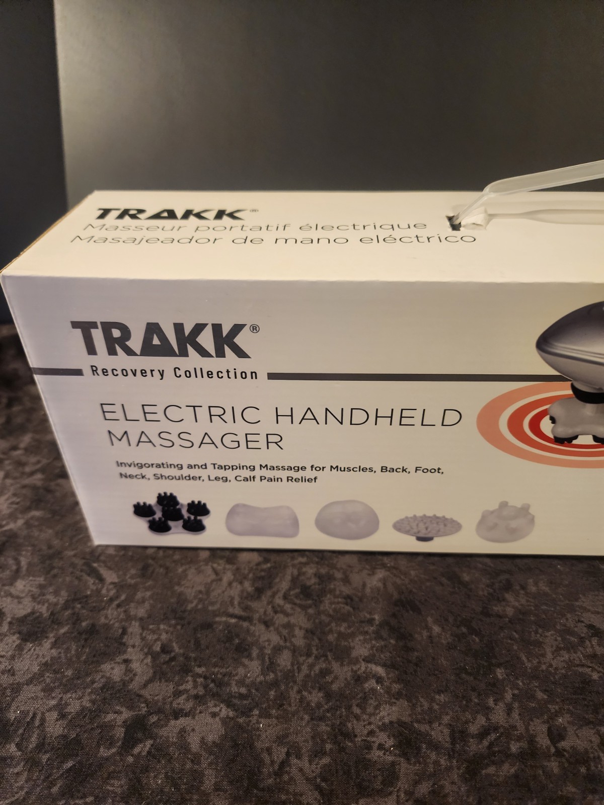 TRAKK Hand-Held Electric Portable Deep Tissue Massager Muscles Back Neck