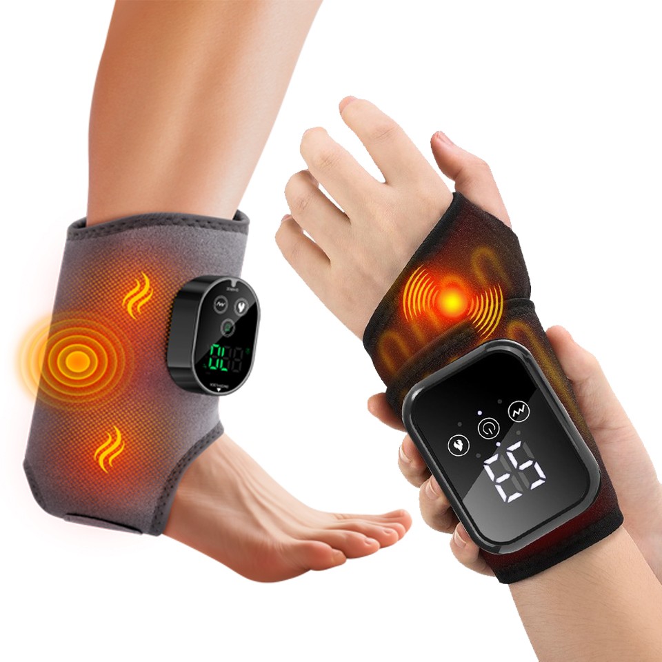 Cordless Foot Ankle Massager Relieve Ankle Pain 6 Heat Levels, 3 Vibration Modes
