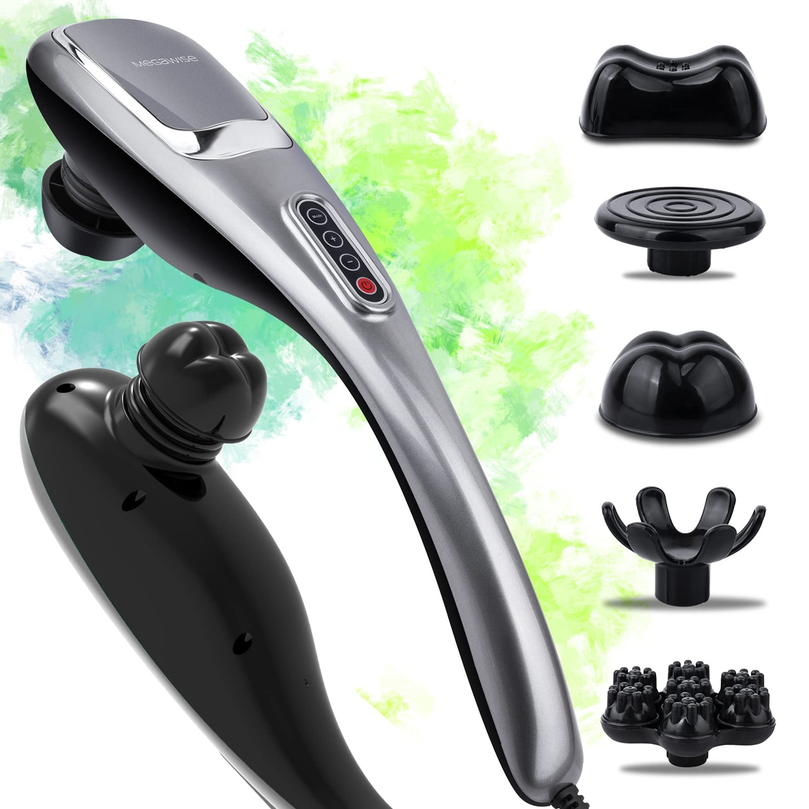Handheld Deep Tissue Massager Quiet 3600Rpm Ergonomic Design 5 Speeds 5 Modes
