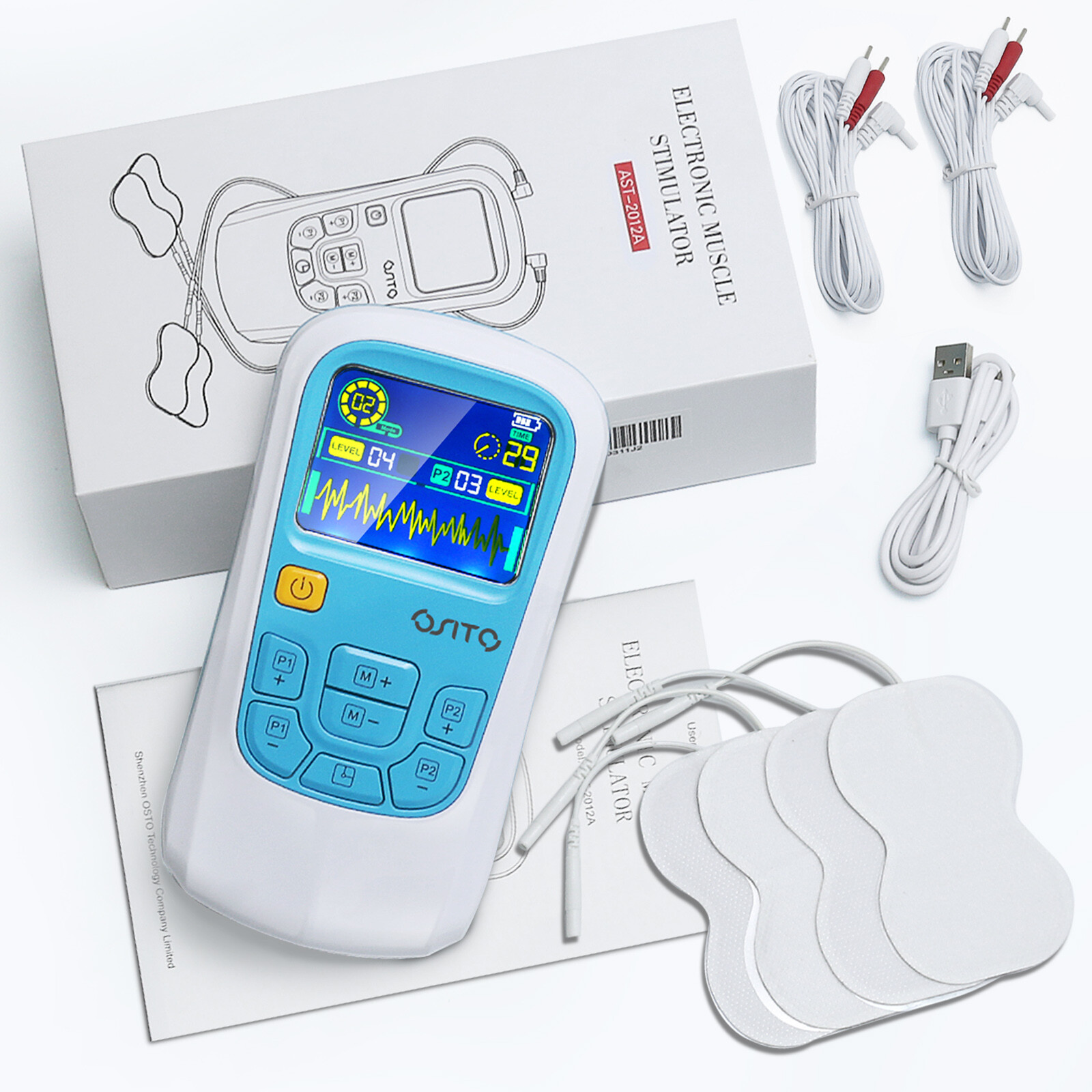 TENS Unit Electric Pulse Back And Neck Massager Muscle Stimulator Pain Relief US