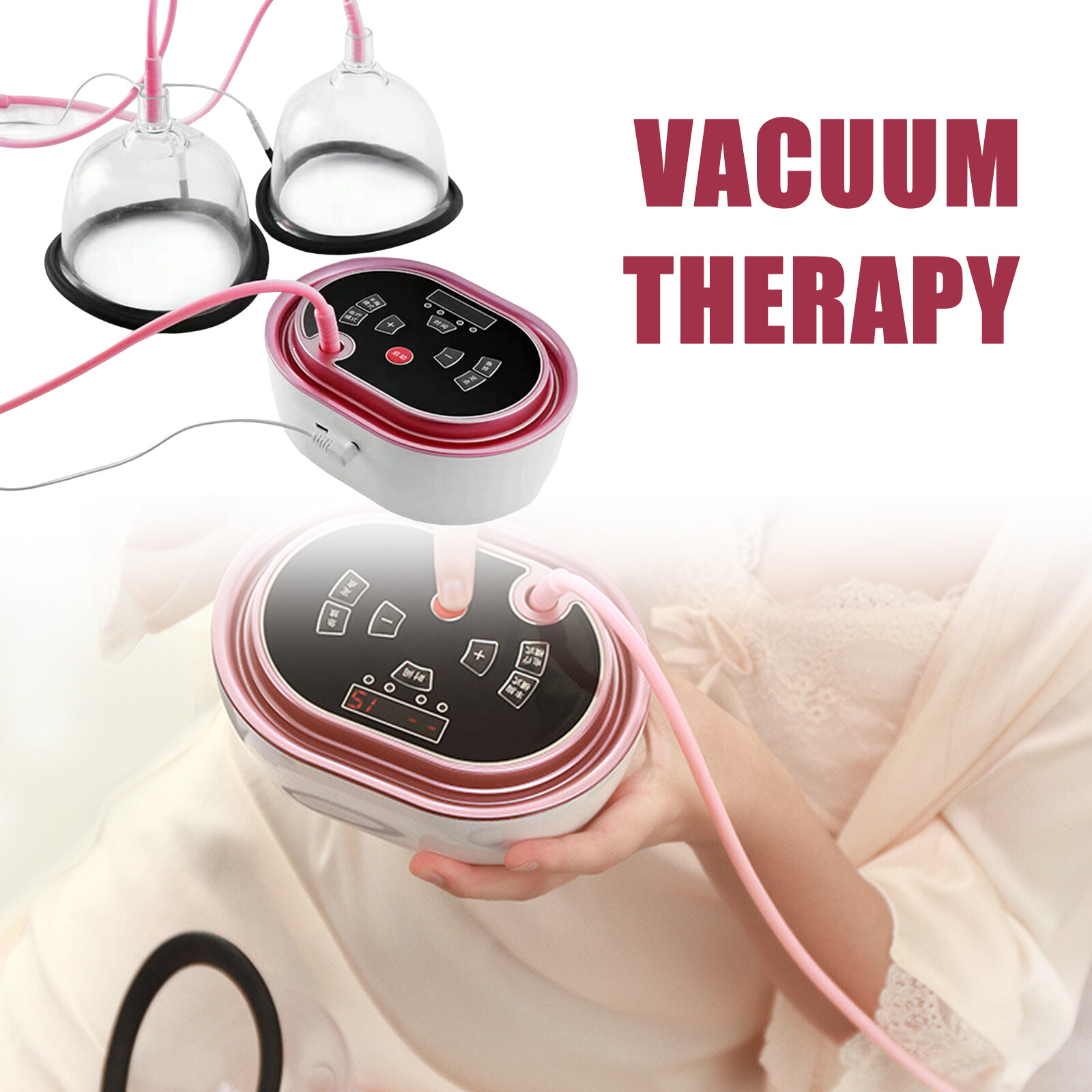 Electric Vacuum Massage Breast Cup Enlargement Therapy Machine Enhancement Pump