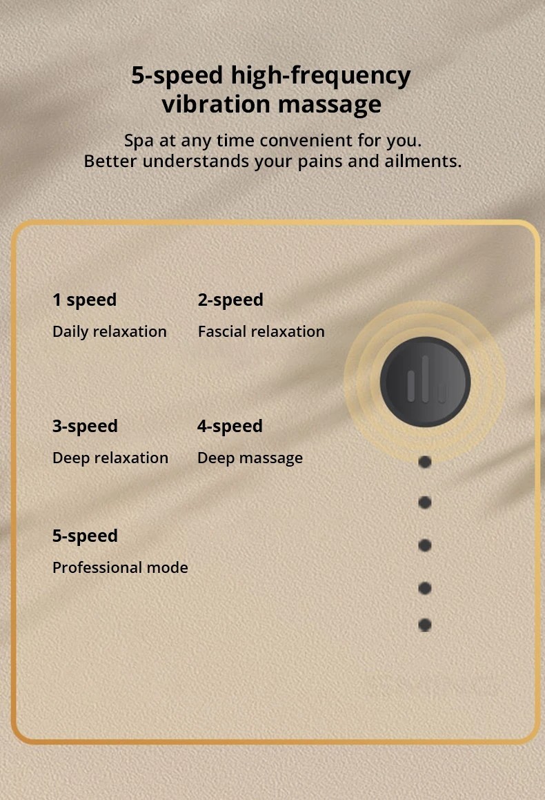Professional electric massage hammer, 5-speed high-frequency deep relaxation