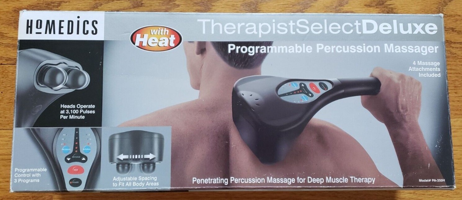 HOMEDICS THERAPIST SELECT Deluxe Electronic Percussion Massager W/Heat PA-350H
